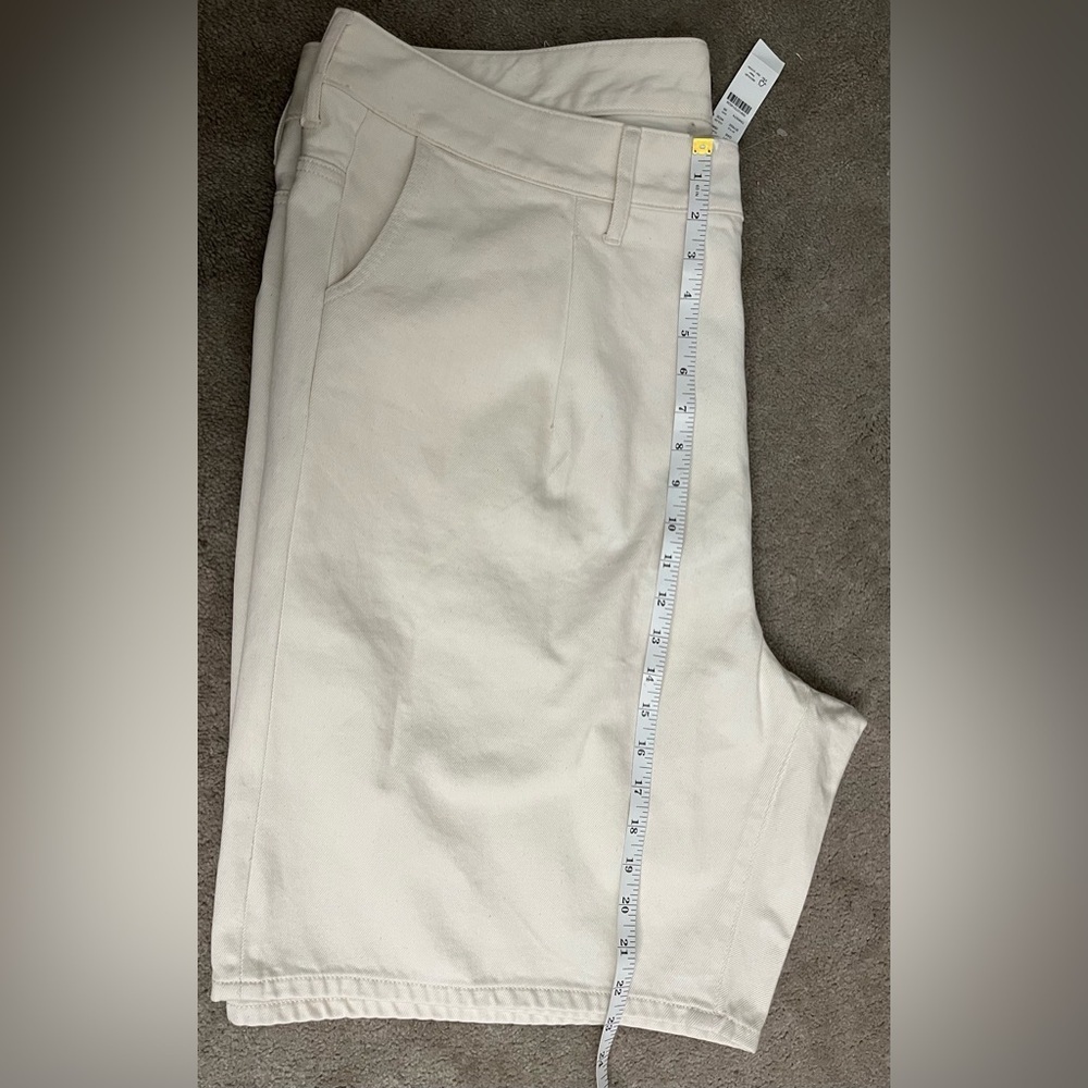 J.Crew Beige Cotton Twill Wide-Leg Shorts Size 36 NWT - Picture 8 of 9